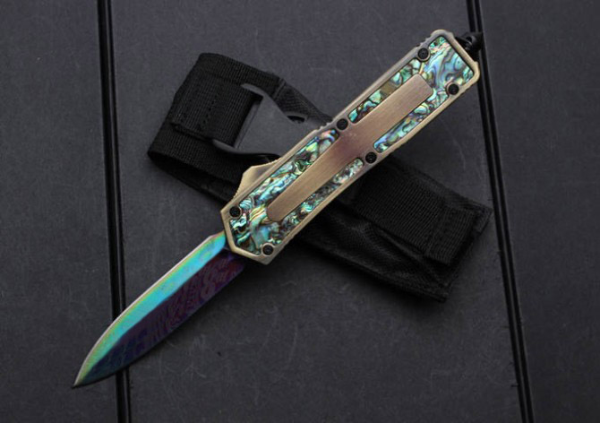 US Italian Style BM3300 Golden Abalone Shell Tactical Automatic Knife EDC Tool Outdoor Hunting D2 Blade Camping Survival Pocket Auto Knives
US Italian Style BM3300 Golden Abalone Shell Tactical Automatic Knife EDC Tool Outdoor Hunting D2 Blade Camping Survival Pocket Auto Knives