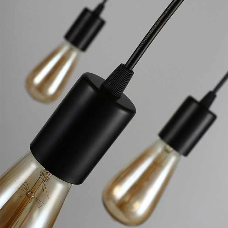 Modern Nordic Retro Edison Chandelier lamp Lighting Vintage Loft Antique Adjustable DIY E27 Spider Pendant Hanging Home Lights