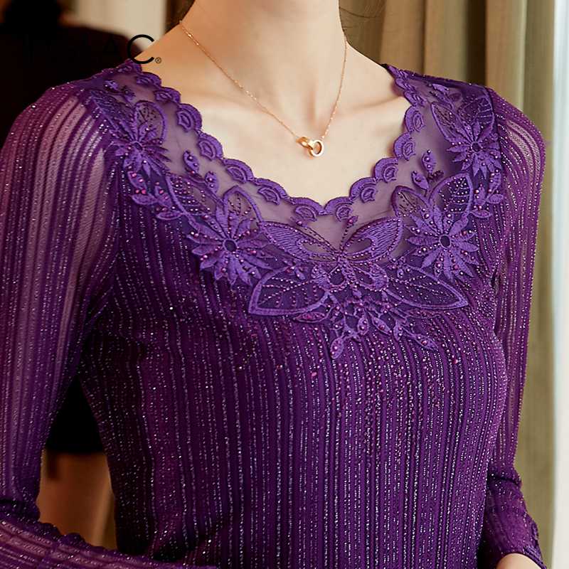 Women blouse shirt Fashion Long sleeve Autumn tops Elegant Slim Embroidered Lace shirt plus size women tops and blusas, Purple short sleeve
Women blouse shirt Fashion Long sleeve Autumn tops Elegant Slim Embroidered Lace shirt plus size women tops and blusas, Purple short sleeve