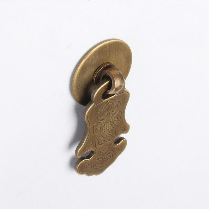 M-style Chinese antique simple drawer knob furniture door handle hardware Classical wardrobe cabinet shoe closet cone vintage pull ring