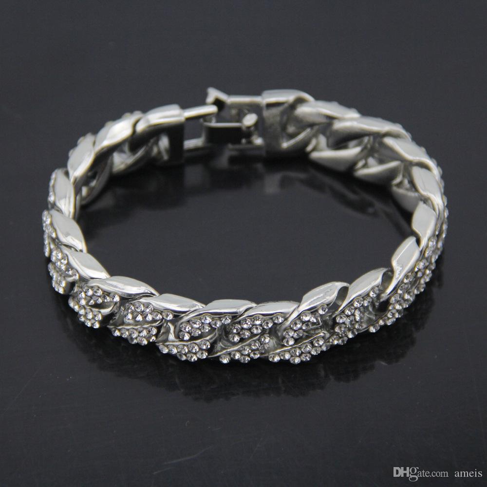 iced out chains Bracelet for Men tennis bracelet With Diamond iced out cuban link chains hip hop bling chains jewelry men 3060