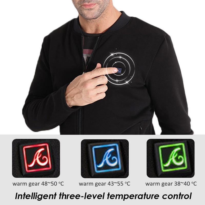 Men's Jacket Heating Clothes Thermal Underwear Carbon Fiber Electric Heating USB Smart Electric Clothes