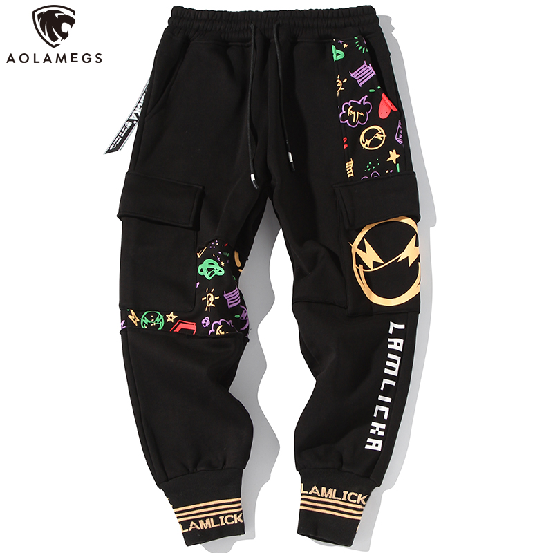 Aolamegs Pants Men Funny Picture Print Casual Cargo Pants Streetwear Hip Hop Sweatpants Sport Harem Joggers Baggy Trousers, Black
Aolamegs Pants Men Funny Picture Print Casual Cargo Pants Streetwear Hip Hop Sweatpants Sport Harem Joggers Baggy Trousers, Black