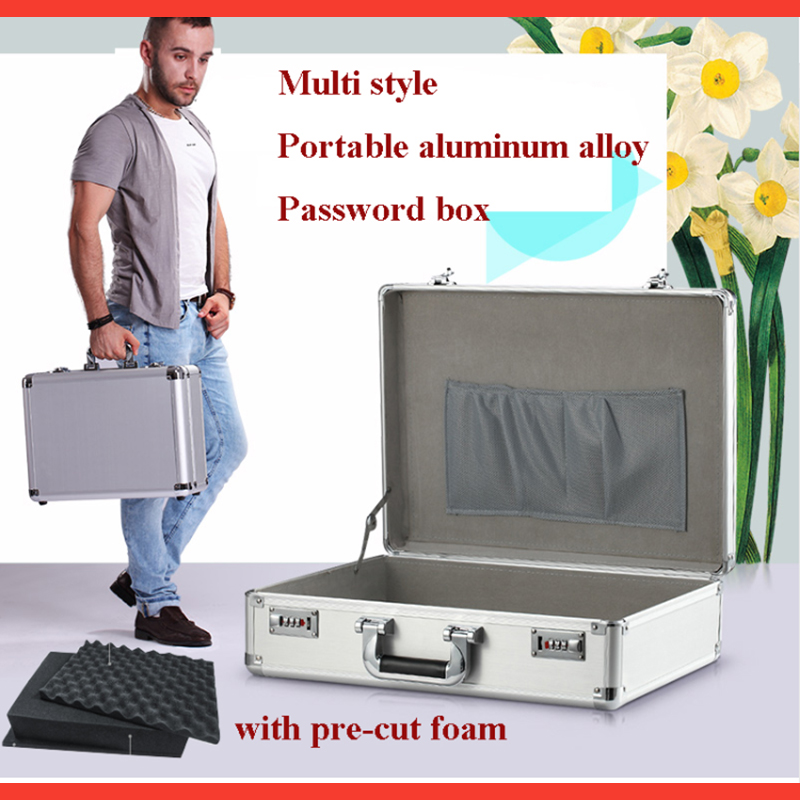 Aluminum suitcase Hardware Toolbox Multi-function Home maintenance Installation box Instrument box with Shoulder strap case
Aluminum suitcase Hardware Toolbox Multi-function Home maintenance Installation box Instrument box with Shoulder strap case