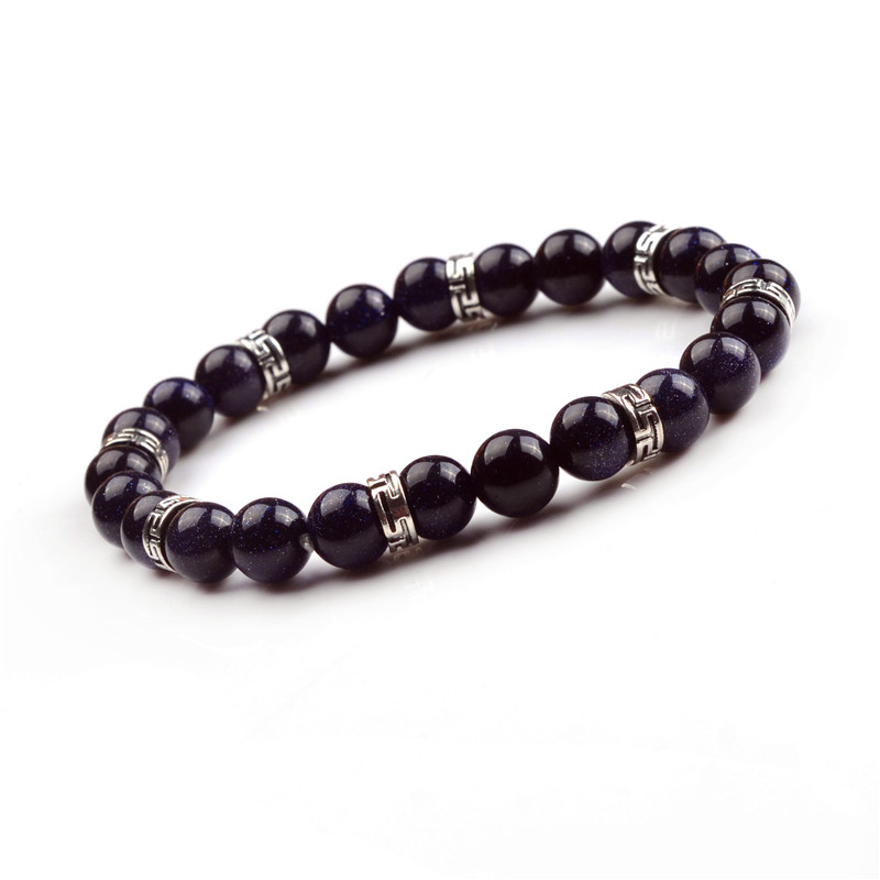 Natural Stone Bracelet Inspirational Bead Bracelet Healing Prayer Marathi Yoga Massage Charm Bracelet