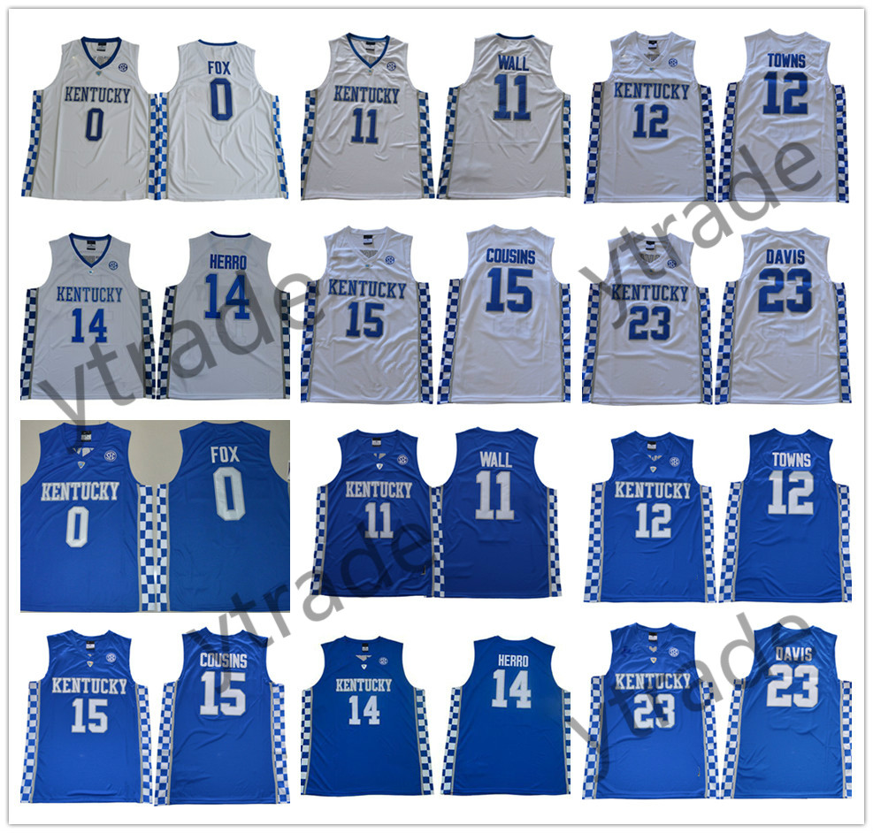 College Kentucky Wildcats 2019 NCAA Basketball tyler Herro John Wall Anthony Davis Karl-Anthony Towns DeMarcus Cousins Fox Blue White Jersey, Black
College Kentucky Wildcats 2019 NCAA Basketball tyler Herro John Wall Anthony Davis Karl-Anthony Towns DeMarcus Cousins Fox Blue White Jersey, Black