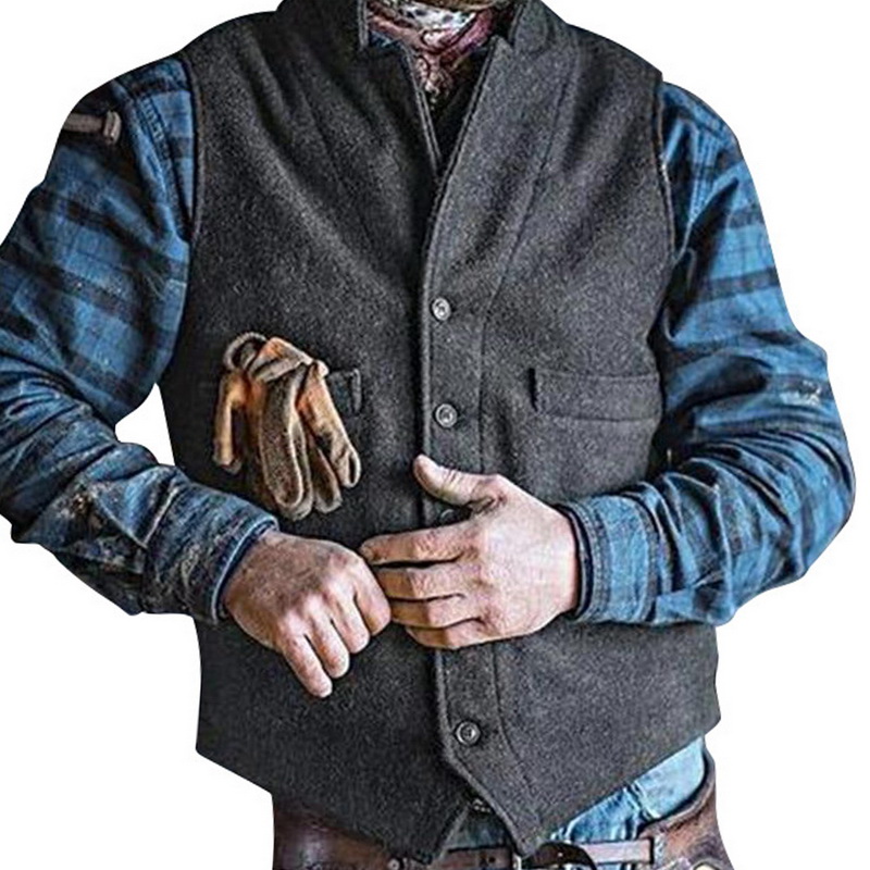Men' Vest Autumn Winter Gray Vests Casual Business Sleeveless Vintage Tweed Waistcoat For Wedding Party Plus Size 3XL Waistcoat
Men' Vest Autumn Winter Gray Vests Casual Business Sleeveless Vintage Tweed Waistcoat For Wedding Party Plus Size 3XL Waistcoat