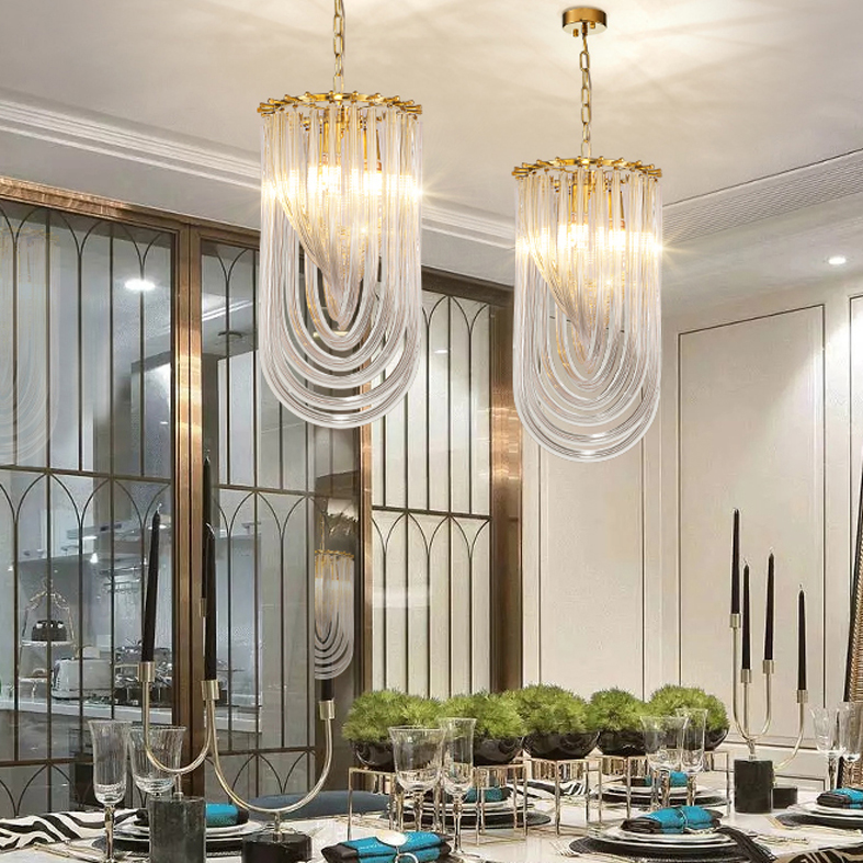 LED Modern Pendant Lights Fixture Crystal Glass Hanging Lamps Lanterna Home Indoor Lighting Hotel Club Bar Study Living Room Bedroom Lustre