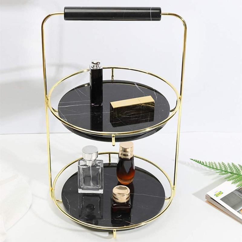Natural 2 Layer Marble Vanity Tray, Gold Metal Dessert Cupcake Stand, Cosmetics Jewellery Perfume Organizer with Removeable Tray
Natural 2 Layer Marble Vanity Tray, Gold Metal Dessert Cupcake Stand, Cosmetics Jewellery Perfume Organizer with Removeable Tray