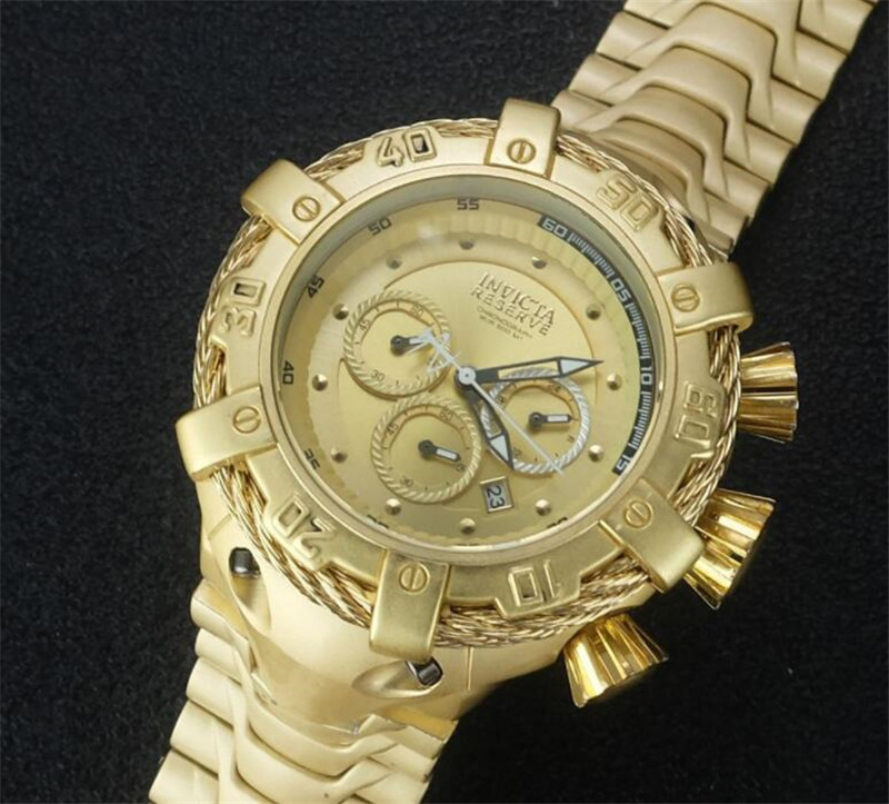 Swiss cosc INVICTA rotating dial super quality Men's watch Tungsten steel Multifunction Gold quartz watch, Slivery;brown
Swiss cosc INVICTA rotating dial super quality Men's watch Tungsten steel Multifunction Gold quartz watch, Slivery;brown