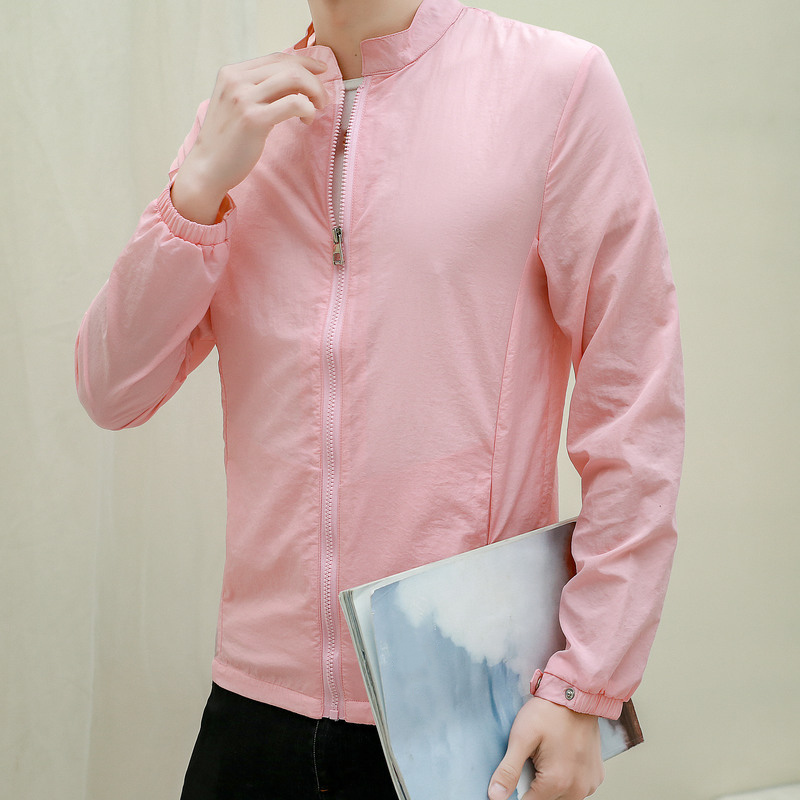 Spring Thin Light Pink Jacket Boy Korean Casual Sportswear Man Sun Protection Long Sleeve Top Stand Collar Oversized Jacket Coat
Spring Thin Light Pink Jacket Boy Korean Casual Sportswear Man Sun Protection Long Sleeve Top Stand Collar Oversized Jacket Coat