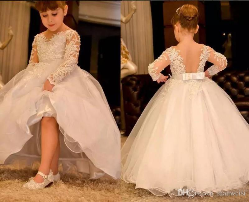 Pretty Long Sleeve Flower Girl Dresses For Weddings Lace Appliqued Little Baby Ball Gowns Cheap 2020 New Communion Dress, Same as image
Pretty Long Sleeve Flower Girl Dresses For Weddings Lace Appliqued Little Baby Ball Gowns Cheap 2020 New Communion Dress, Same as image