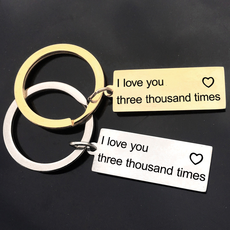 Luxury Custom Keyring I Love You Stainless Steel Keychain Couple Loved Ones Gift Key Chain Hot Sale
Luxury Custom Keyring I Love You Stainless Steel Keychain Couple Loved Ones Gift Key Chain Hot Sale