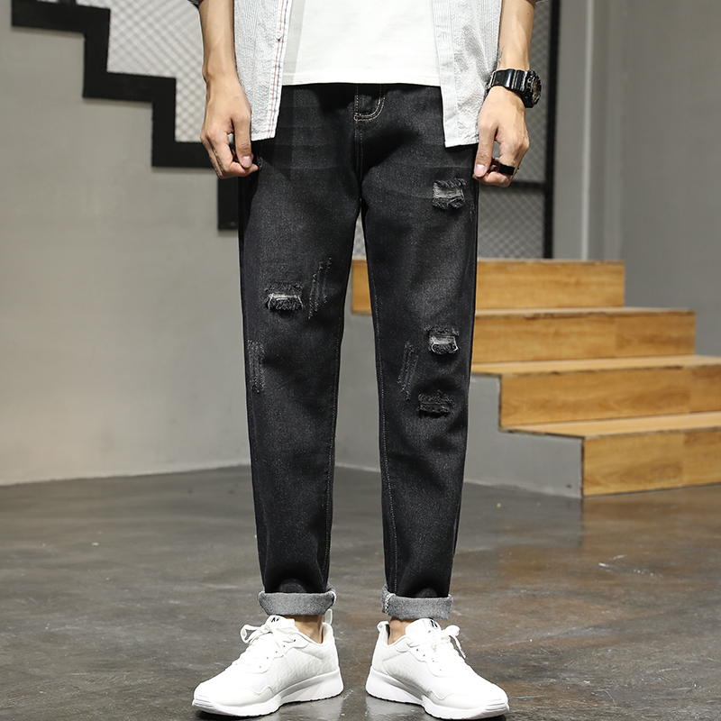 Men pants knee hole beggar Wash Jeans Teenagers Vintage streetwear jeans Men's Loose trousers Ankle-Length blue black
Men pants knee hole beggar Wash Jeans Teenagers Vintage streetwear jeans Men's Loose trousers Ankle-Length blue black