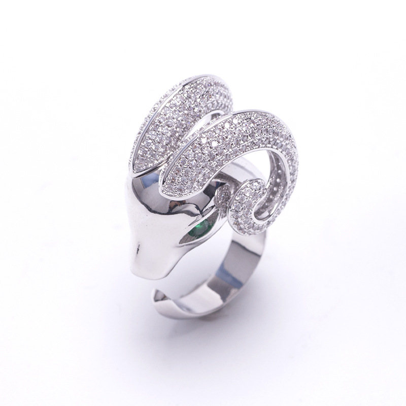 Wholesale-Sheep Head Ring Silver Open Ring Animal Insert Drill Ornaments Fashion Gold plating on Copper Hot, Golden;silver
Wholesale-Sheep Head Ring Silver Open Ring Animal Insert Drill Ornaments Fashion Gold plating on Copper Hot, Golden;silver
