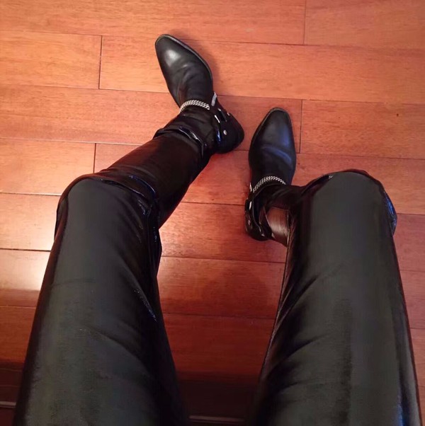 Hot Sale-Fall Winter Wyatt Boots stacked heel Western men's boots Full Grain leather Top Quality T Show Classic SLP Chelse Martin Boots