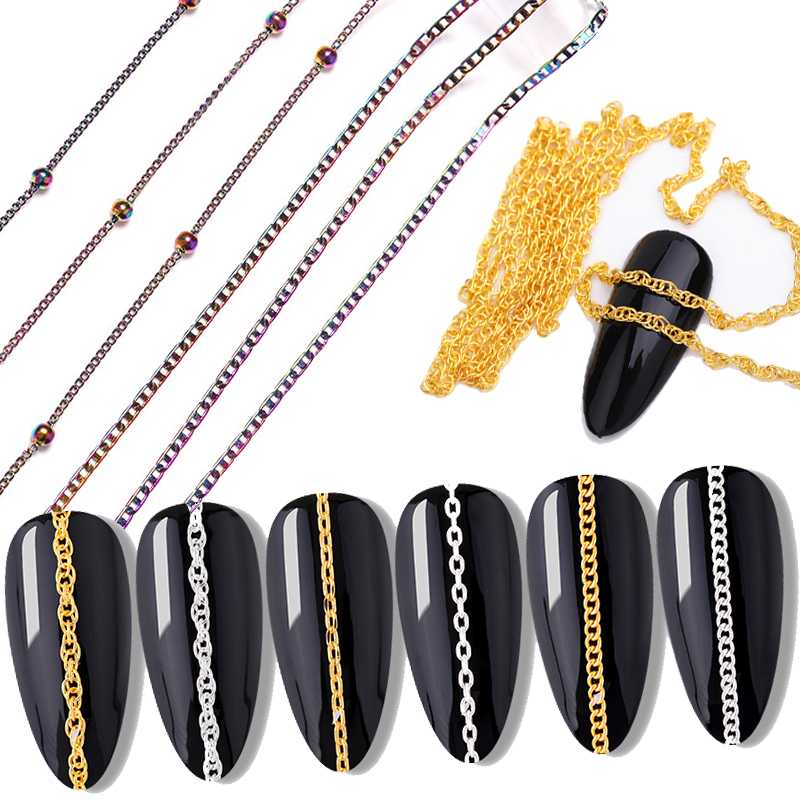 50/10CM 3D Alloy Nail Art Decoration Tips For Nails Gold Silver Metal Nail Chain Parts Gold Accessories Tools DIY Design, Silver;gold
50/10CM 3D Alloy Nail Art Decoration Tips For Nails Gold Silver Metal Nail Chain Parts Gold Accessories Tools DIY Design, Silver;gold