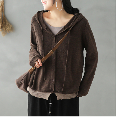 2020 Spring Autumn jackets Fashion Women Loose All-match Tops New Coat Hooded Button Vintage Casual jackets Tops, Black
2020 Spring Autumn jackets Fashion Women Loose All-match Tops New Coat Hooded Button Vintage Casual jackets Tops, Black