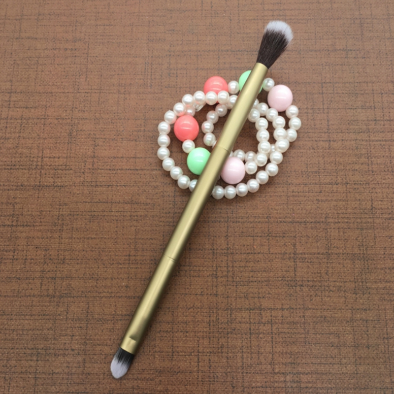 Wholesale Single double-ended aluminium tube eye brush eye shadow brushes Professional Cosmetic Make up Brush tools