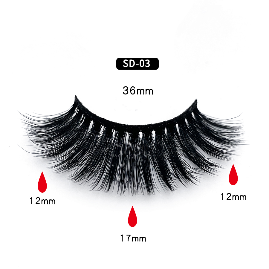 Top Quality 3D Mink Eyelashes Messy Eye Lash Soft Extension Sexy Eyelash Makeup Full Strip Eye Lashes SD Series 3D Multilayer Mink Lashes