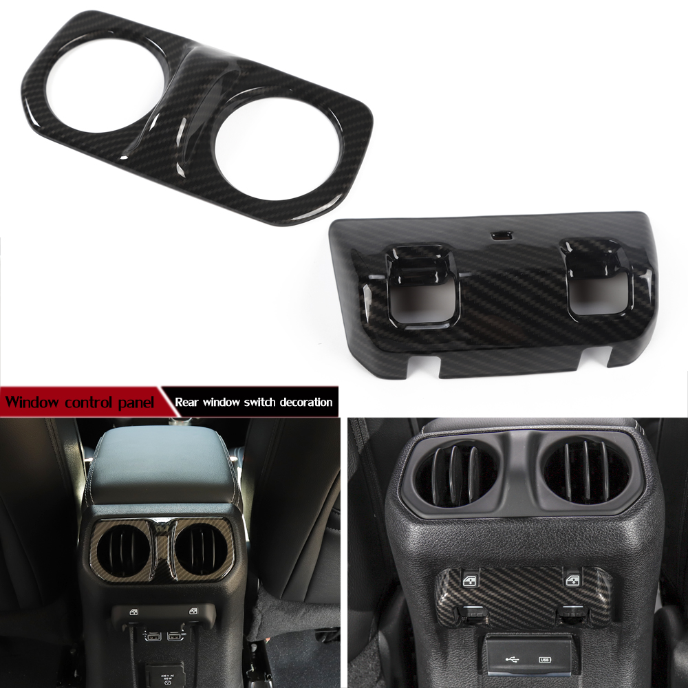 Carbon Fiber ABS Interior Kit Accessories Decoration Cover Trim For Jeep Wrangler JL 18+ 23pc Interior Accessories