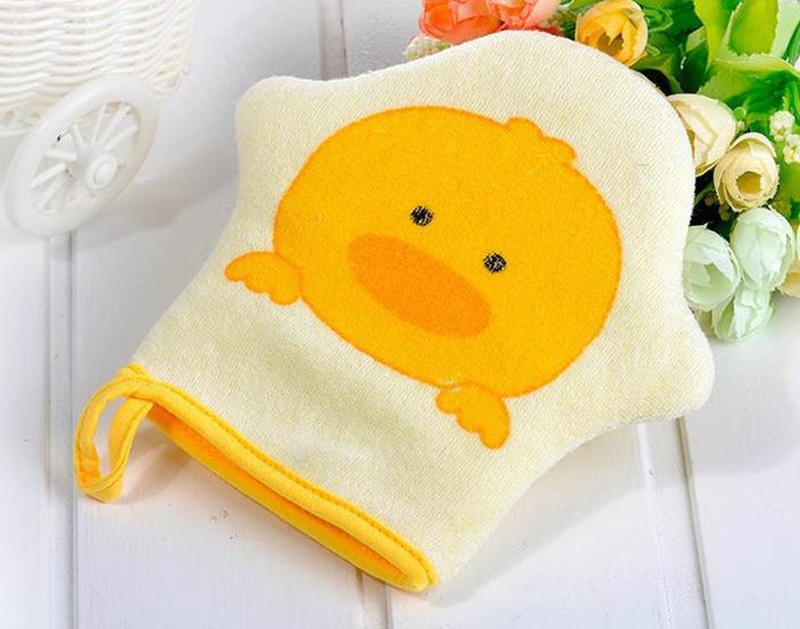 Cartoon comfortable fabric towel rub bath gloves Cuozao towels bathroom child baby shower massage F2142