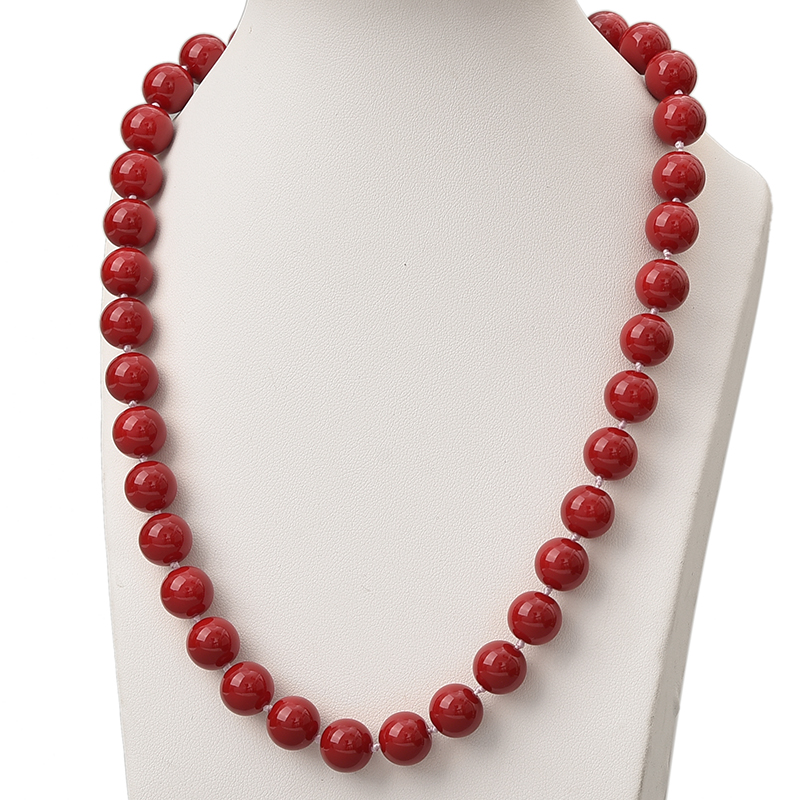 Chains Fashion Red Coral Necklace 10mm Round Simple Style Handmade DIY Synthetic 18inch Women Anniversary Gift H835
Chains Fashion Red Coral Necklace 10mm Round Simple Style Handmade DIY Synthetic 18inch Women Anniversary Gift H835