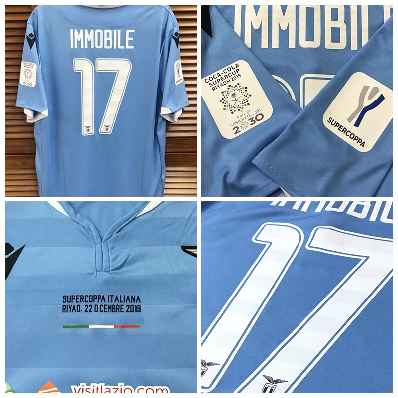 Lazio supercoppa 2019 Match Worn Player Issue Shirt Jersey Short sleeves Immobile Football Custom Name Patches Sponsor, 17 immobile
Lazio supercoppa 2019 Match Worn Player Issue Shirt Jersey Short sleeves Immobile Football Custom Name Patches Sponsor, 17 immobile