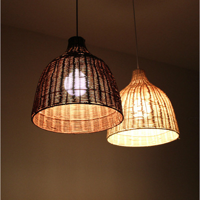 Modern Wood chandelier Japanese style rattan lampshade wicker pendant lamp Restaurant Bar Shop indoor home Rattan chandelier