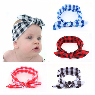 Xmas Bohemian cotton girl baby bow Headband Wave point Turban Twist Head Wrap Twisted Knot Soft Hair band Headbands Bandanas