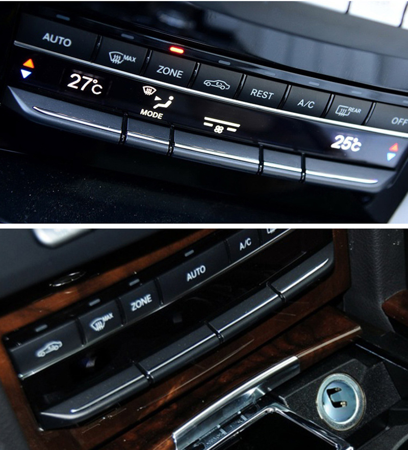 Car Button Electroplating Strip Central Control Air Conditioning Panel Buttons Frame Trim for Mercedes Benz W212 E E-Class E300 E260