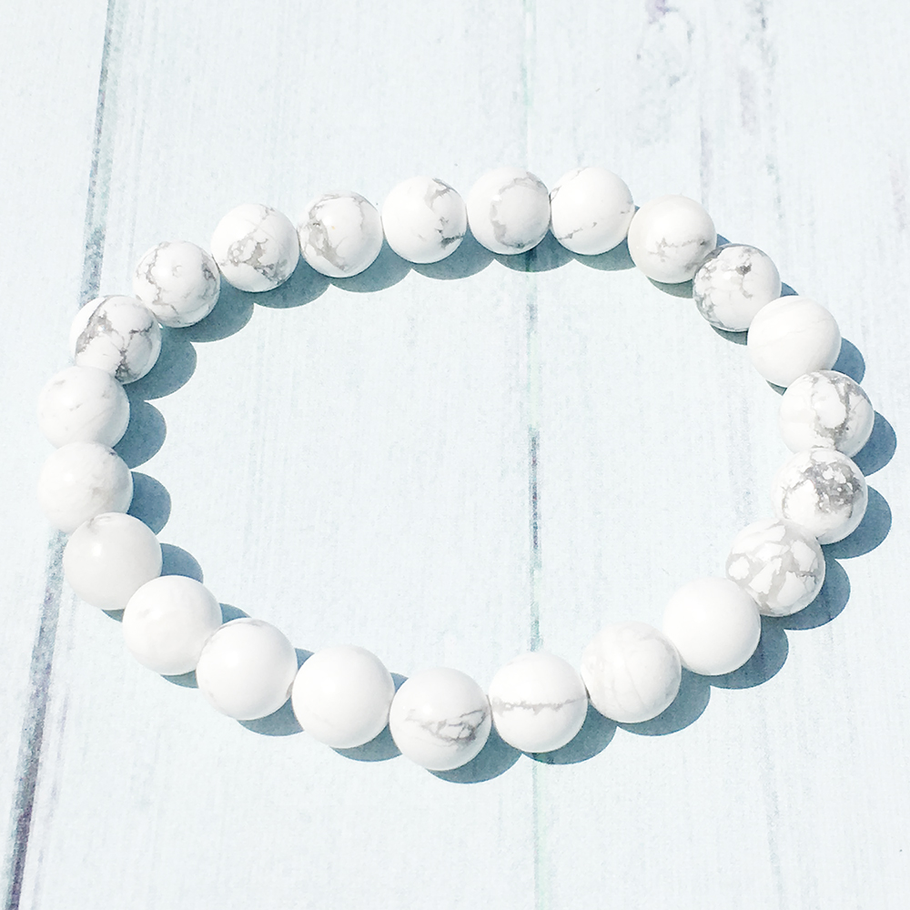 MG0389 8 mm White Howlite Bracelet Trendy Energy Bracelet for Women Balance Chakra Crystals Gem Stone Bracelet Wholesale, Black
MG0389 8 mm White Howlite Bracelet Trendy Energy Bracelet for Women Balance Chakra Crystals Gem Stone Bracelet Wholesale, Black