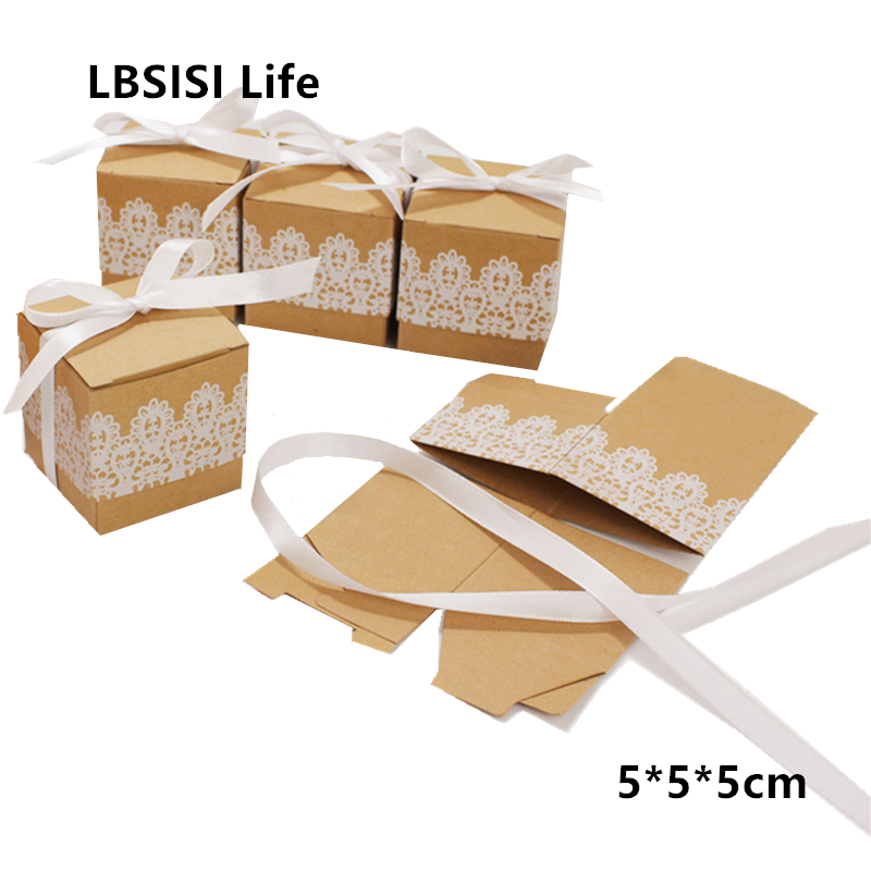 LBSISI Life Kraft Paper Candy Cookie Chocolate Box Wedding Supplies Lace Carton Candy Boxes With Ribbon
LBSISI Life Kraft Paper Candy Cookie Chocolate Box Wedding Supplies Lace Carton Candy Boxes With Ribbon