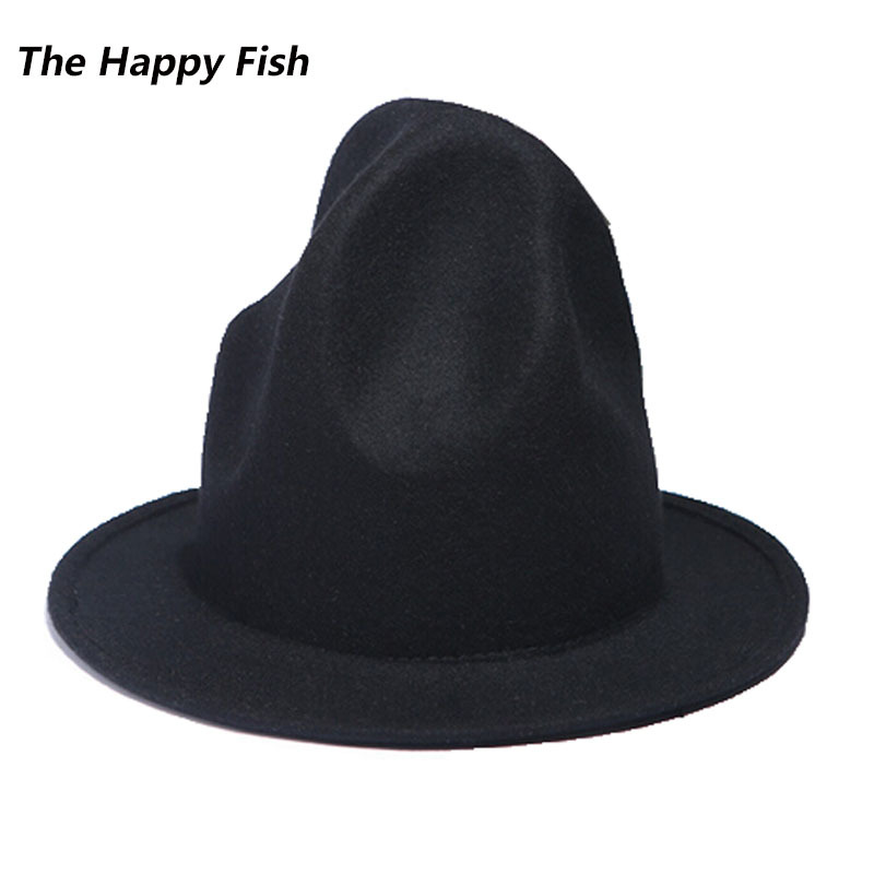 pharrell hat felt fedora hat for woman men hats black top hat Y200110