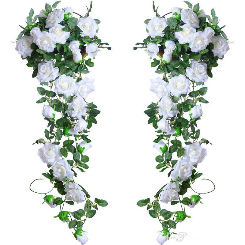 2M long Artificial Rose Vine Silk Flower Garland Hanging Baskets ivy rattan Home Outdoor Wedding Arch Garden Wall Decoration, Customize
2M long Artificial Rose Vine Silk Flower Garland Hanging Baskets ivy rattan Home Outdoor Wedding Arch Garden Wall Decoration, Customize