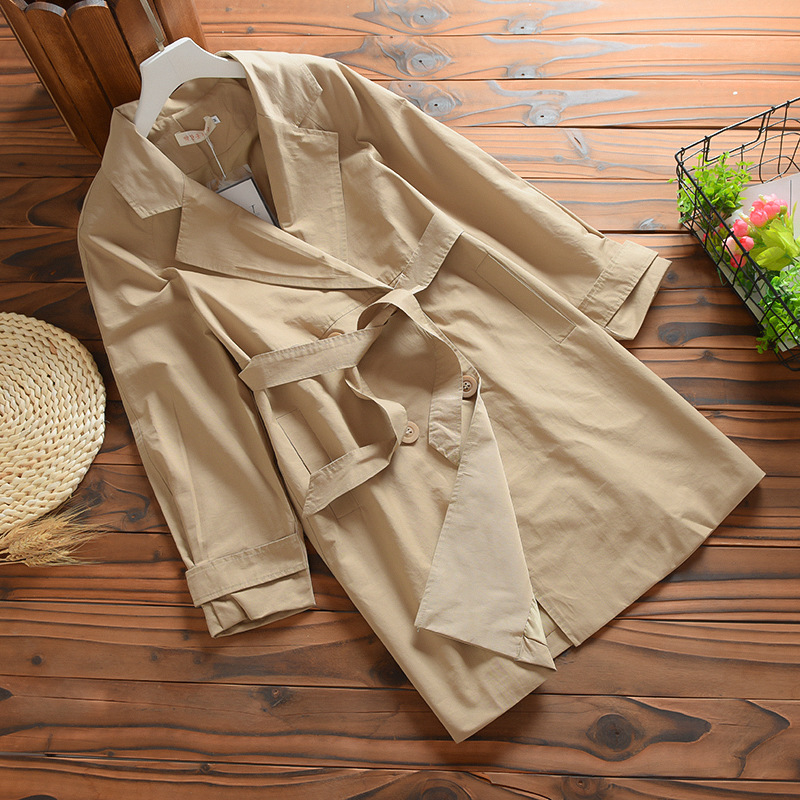 Fall 2020 New Trench Coat Women Solid Color Lapel Double Breasted With Belt Waist Stitching Coat Casual Elegant Windbreaker Z907, Khaki
Fall 2020 New Trench Coat Women Solid Color Lapel Double Breasted With Belt Waist Stitching Coat Casual Elegant Windbreaker Z907, Khaki