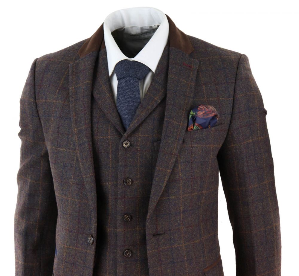 Mens Brown Tweed Check 3 Piece Suit Peaky Blinder Classic Tweed Slim Fit Costume Vintage Suit Jacket Pants Vest Custom Made Wedding Tuxedos, Same as image
Mens Brown Tweed Check 3 Piece Suit Peaky Blinder Classic Tweed Slim Fit Costume Vintage Suit Jacket Pants Vest Custom Made Wedding Tuxedos, Same as image