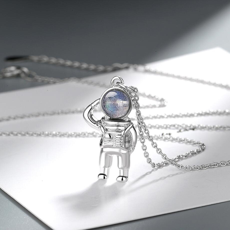 KOFSAC New 925 Sterling Silver Necklace For Men Women Fashion Jewelry Crystal Wandering Earth Astronaut Pendant Necklace Unisex
KOFSAC New 925 Sterling Silver Necklace For Men Women Fashion Jewelry Crystal Wandering Earth Astronaut Pendant Necklace Unisex