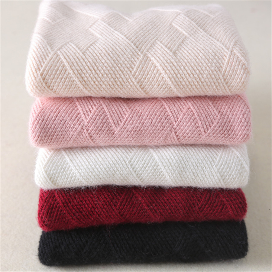 Cashmere sweater women winter thick pullover turtleneck short wool sweater female knit bottoming shirt