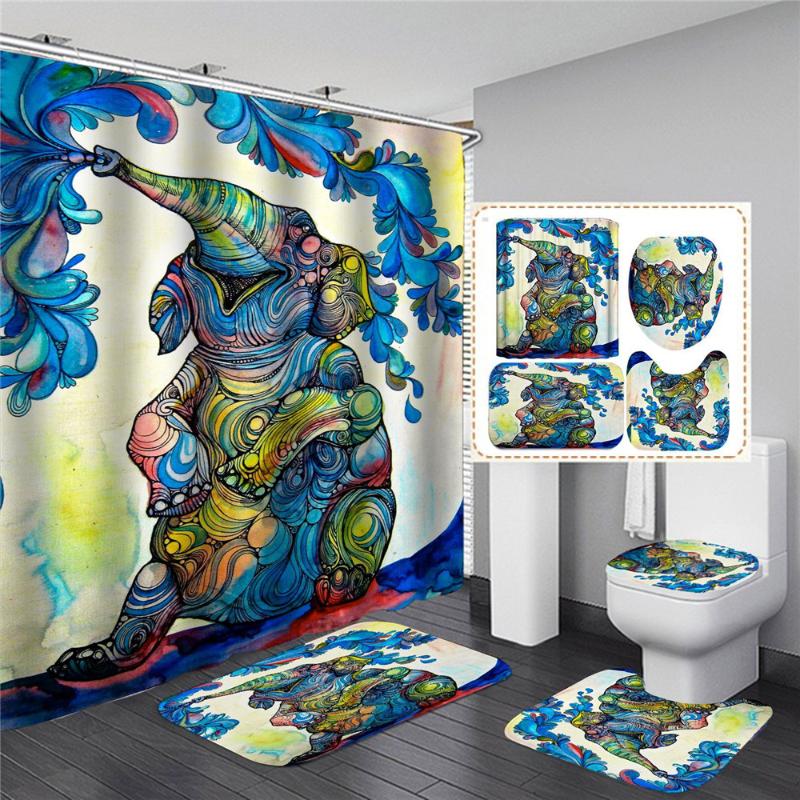 4 in 1 Non-Slip Carpets Bath Curtain Mat for Bathroom Decor Lovely Bubbles Elephant Waterproof Shower Curtains Set
4 in 1 Non-Slip Carpets Bath Curtain Mat for Bathroom Decor Lovely Bubbles Elephant Waterproof Shower Curtains Set