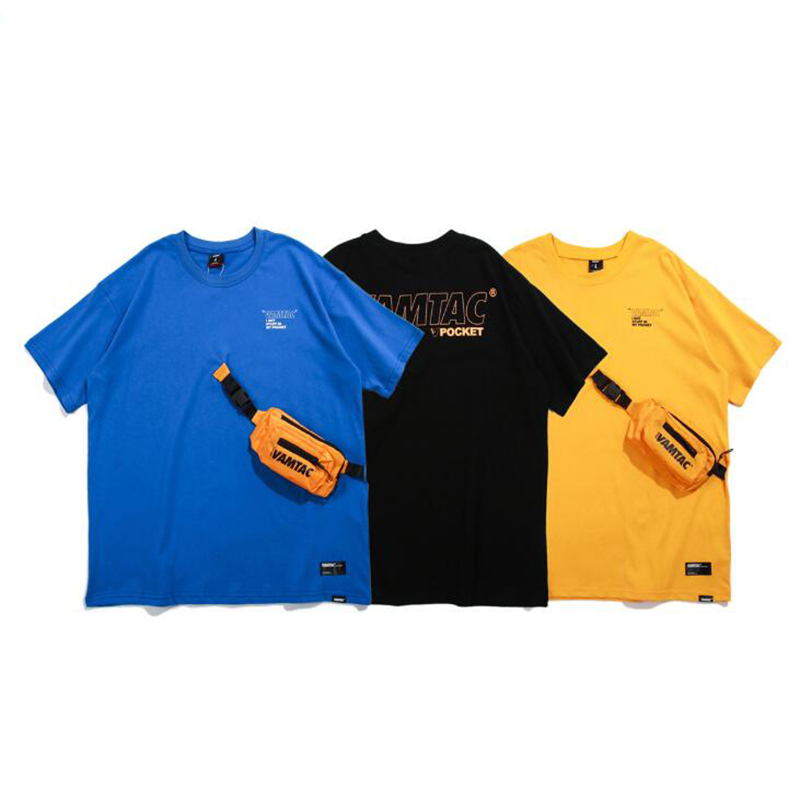 Summer Front Pockets Bag Tshirts Streetwear Men Hip Hop Casual Swag Tops Tees Male Harajuku Short Sleeve T Shirts, Black
Summer Front Pockets Bag Tshirts Streetwear Men Hip Hop Casual Swag Tops Tees Male Harajuku Short Sleeve T Shirts, Black