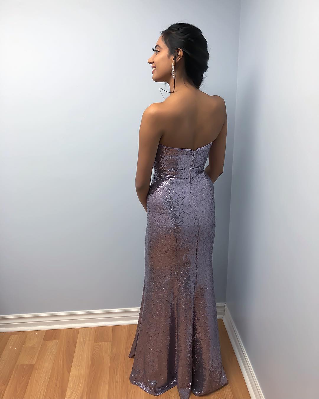 Modest Customized Mermaid Sleeveless Prom Dresses Strapless Evening Dress Sequined Floor Length Zipper Formal Party Bridesmaid Gown
