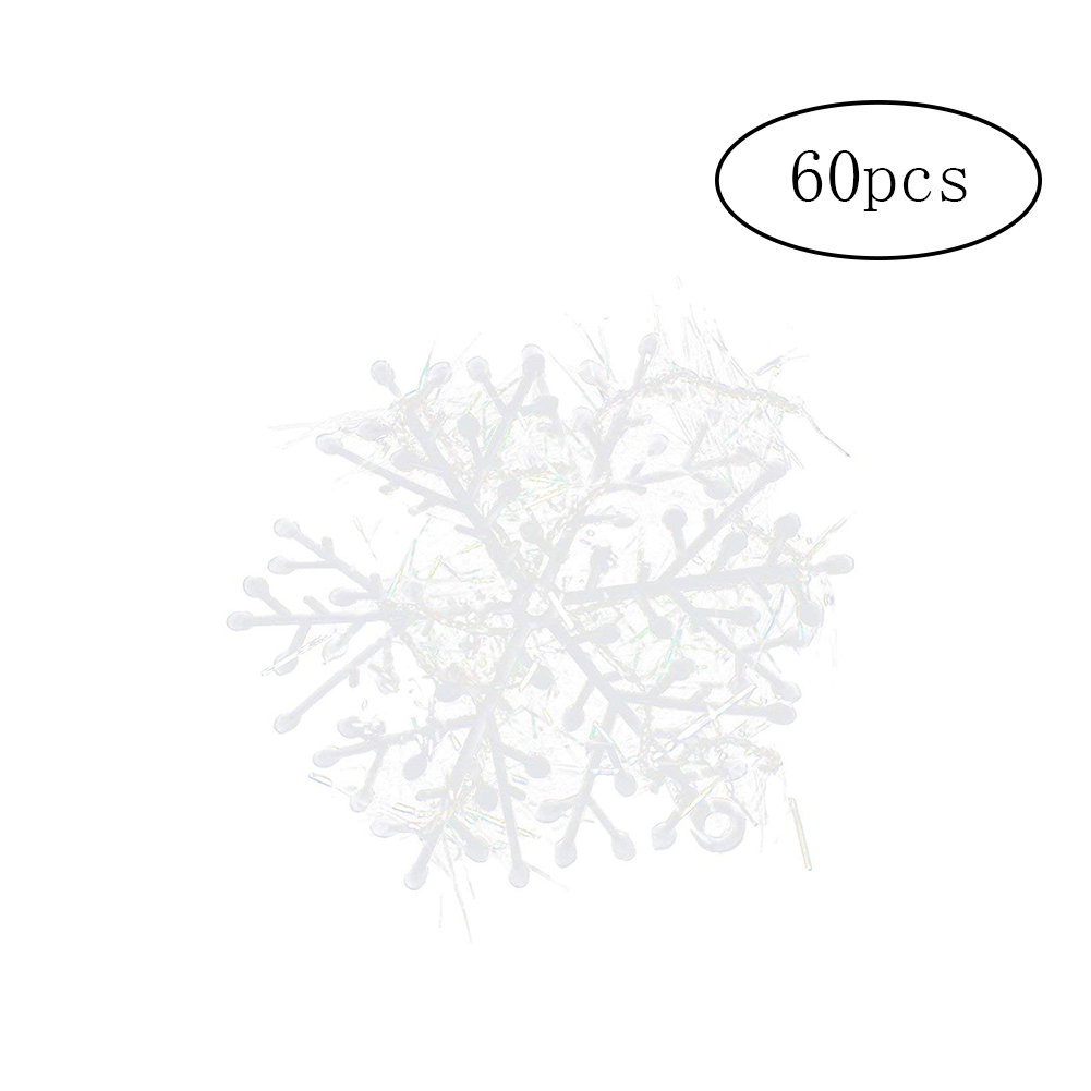 60Pcs Plastic Hanging Snowflake Christmas Snowflake Decorations Christmas Tree Hanging Ornaments White Colorful
60Pcs Plastic Hanging Snowflake Christmas Snowflake Decorations Christmas Tree Hanging Ornaments White Colorful