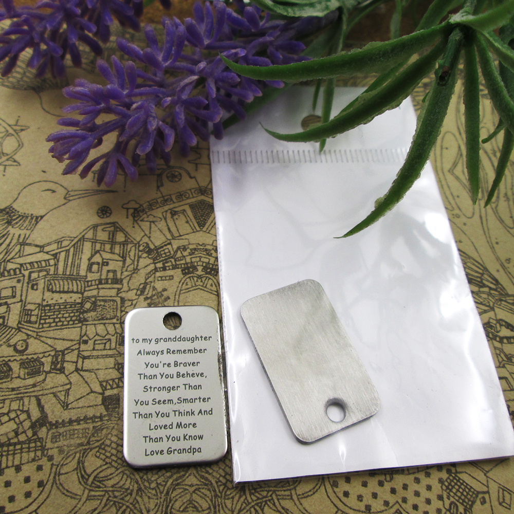 40pcs--"to my granddaughter always remember"stainless steel charms more style for choosing DIY Charms pendants for necklace
40pcs--"to my granddaughter always remember"stainless steel charms more style for choosing DIY Charms pendants for necklace