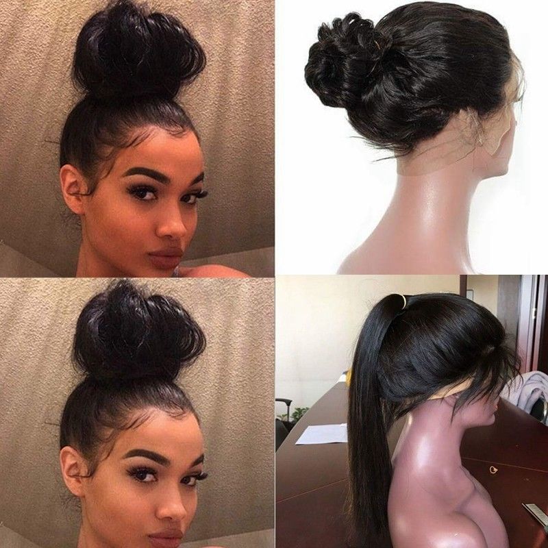 360 Lace Frontal Wig Pre Plucked With Baby Hair Brazilian Virgin Hair Straight Lace Front Human Hair Wigs For Black Women 130%density