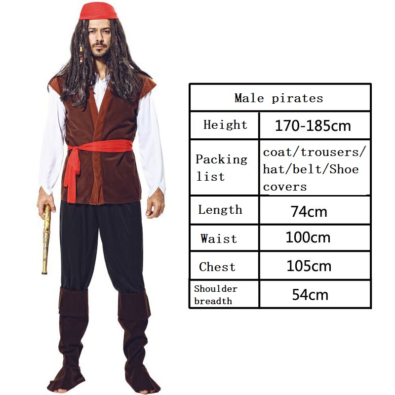 handsome beautiful Cosplay Pirates theme Costume Men and women Halloween costume Stage performance costumes and props, Black;red
handsome beautiful Cosplay Pirates theme Costume Men and women Halloween costume Stage performance costumes and props, Black;red
