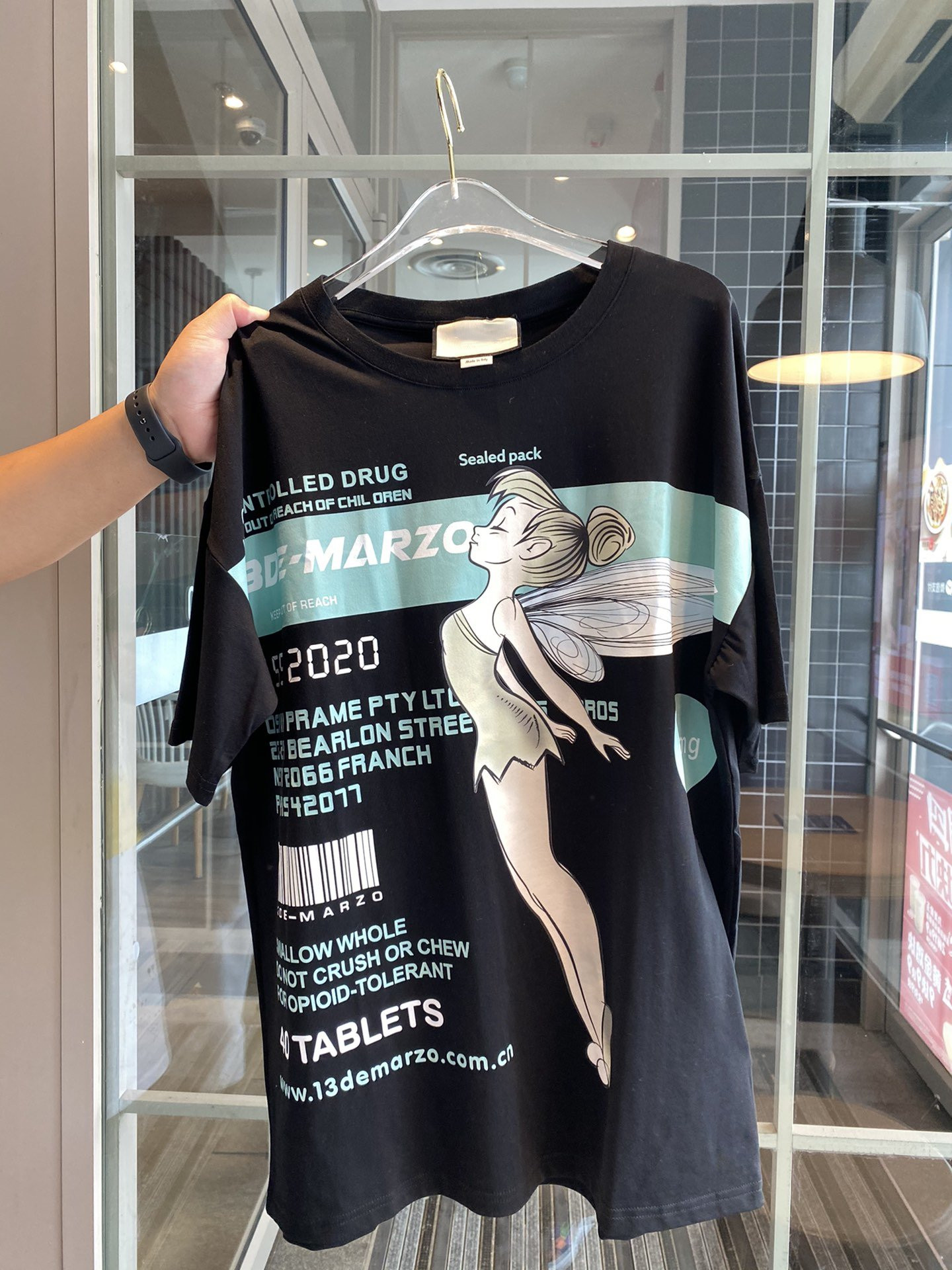 Spring/Summer 2020 High-end Quality Fashion Ladies Flower Fairy Elf Illustration Series Short Sleeve T-shirt S-L