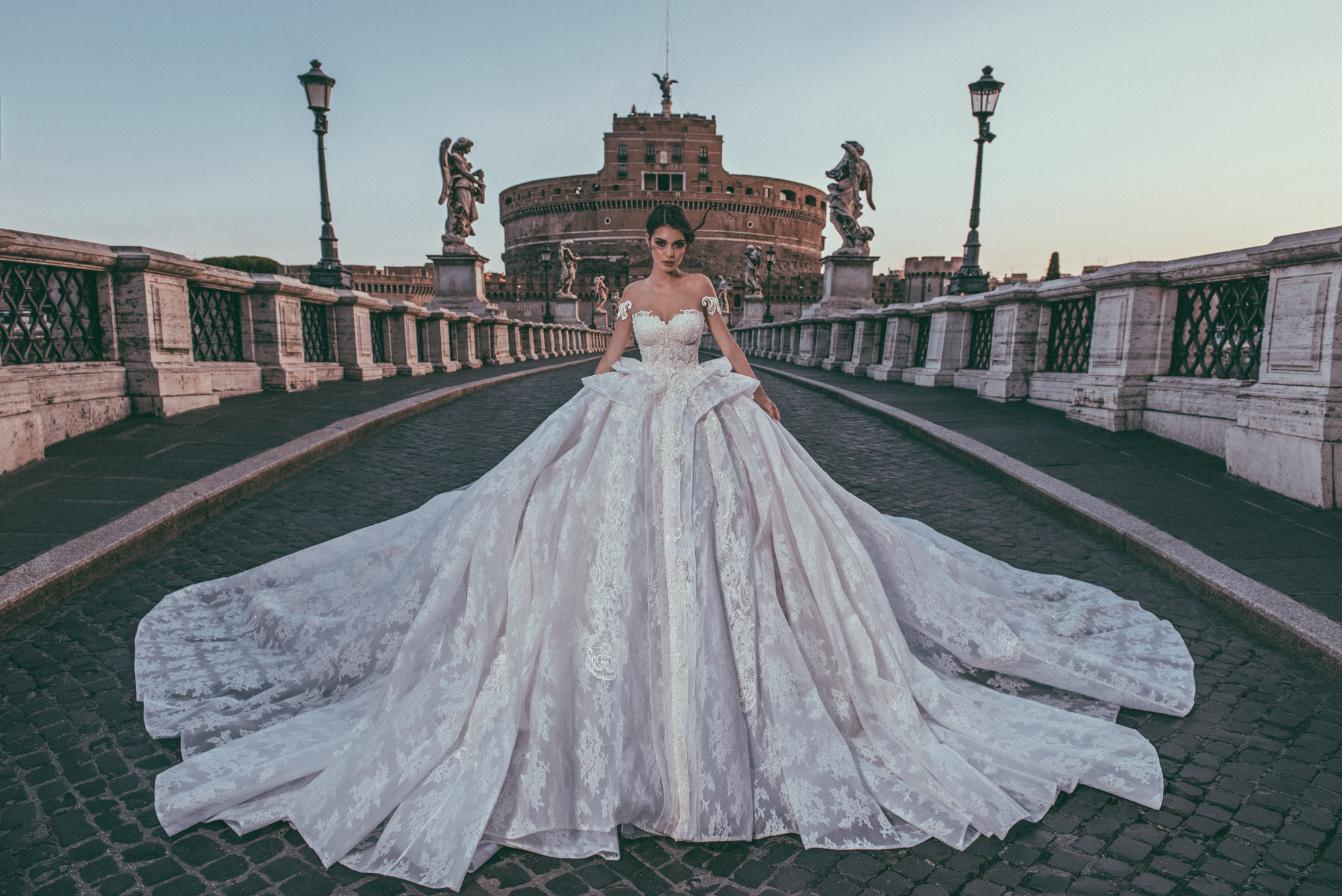 julia kontogruni wedding dresses ball gown lace applique sequins off shoulder court train bridal gowns plus size robe de marie