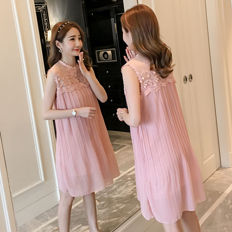 2020 New Summer Pregnant Women Lace Splice Chiffon Dress Maternity Elegant Sleeveless Patchwork Pleated Dresses Vestido H06, Black
2020 New Summer Pregnant Women Lace Splice Chiffon Dress Maternity Elegant Sleeveless Patchwork Pleated Dresses Vestido H06, Black
