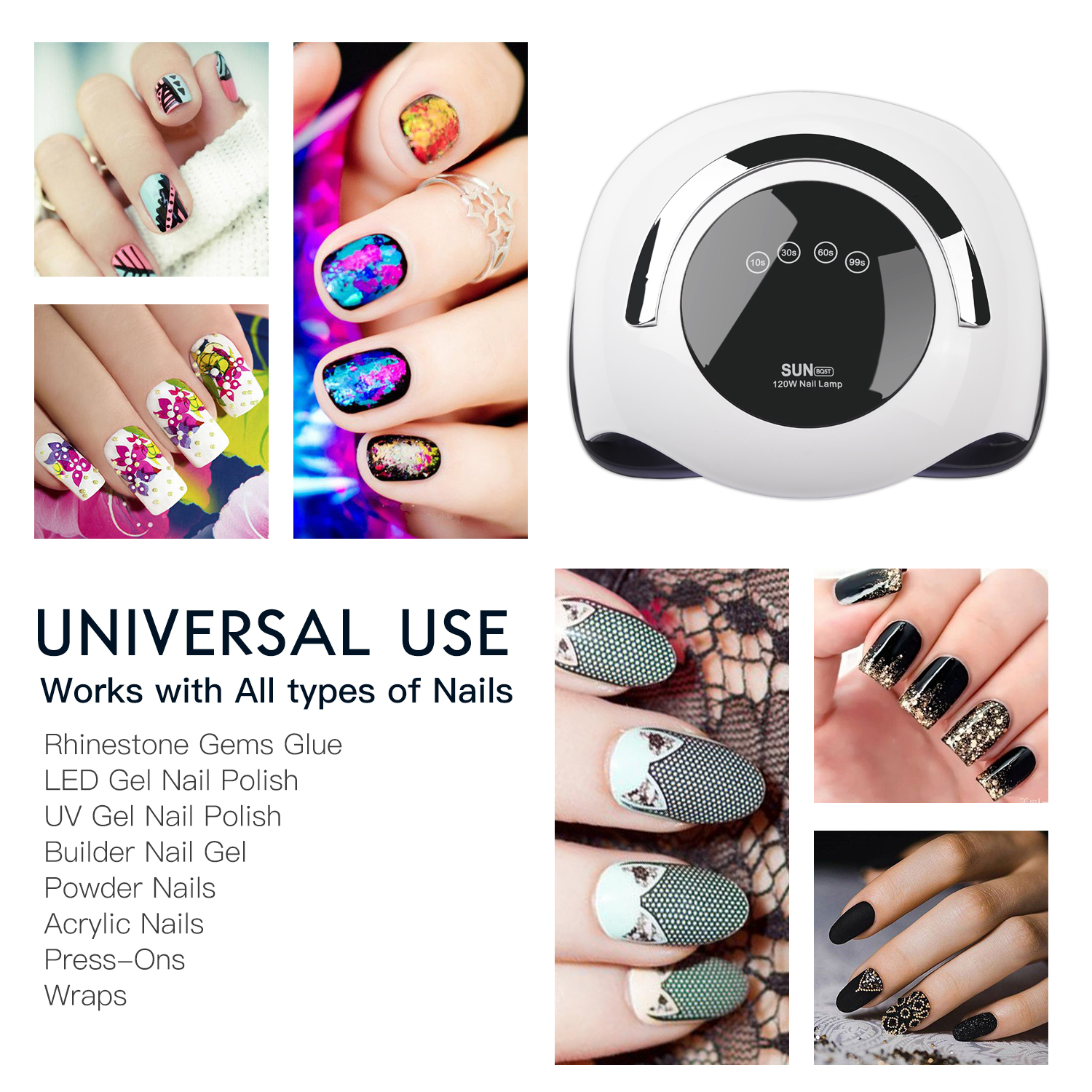 SUN BQ5T 72/90W UV LED Nail Lamp For Drying Gel Polish Nail Dryer LCD Display High Powder Auto Sensing Lamp for All Gels LY191228